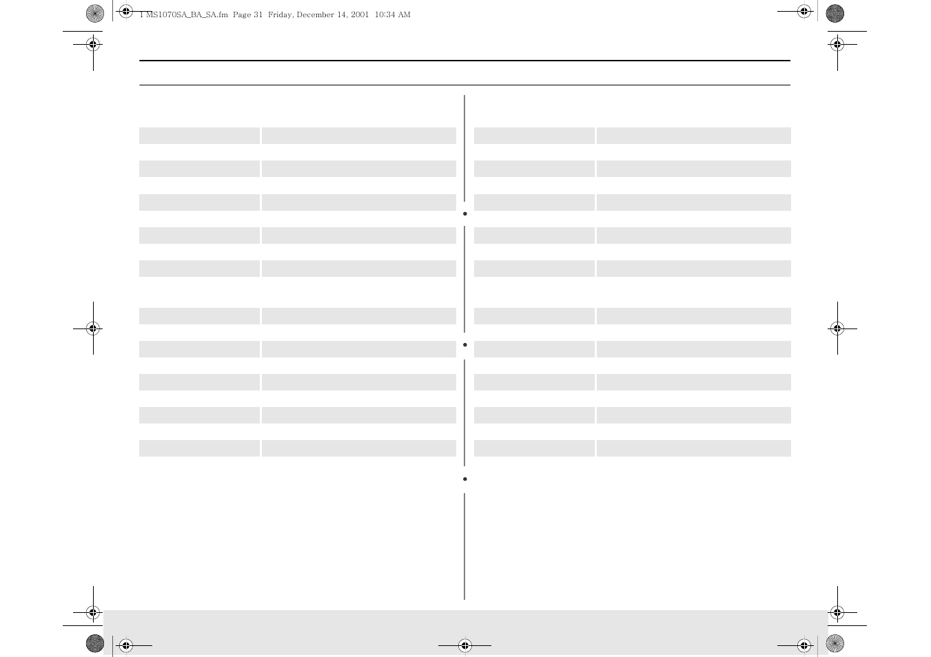 Appendix, Specifications | Samsung MS1070BA User Manual | Page 31 / 40