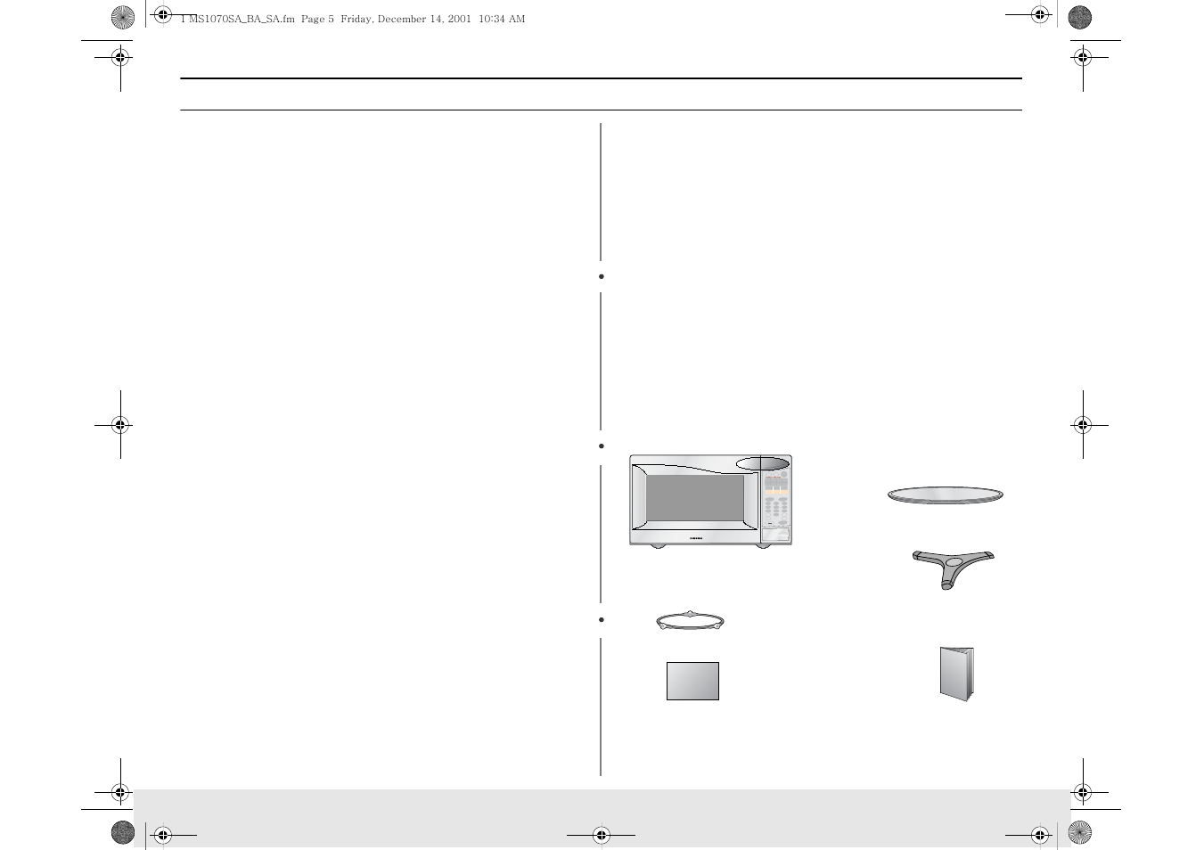 Your new microwave oven | Samsung MS1070BA User Manual | Page 5 / 40