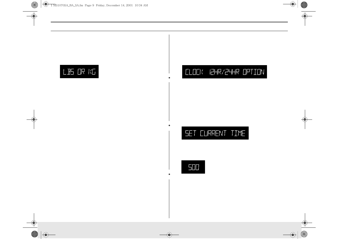 Operation | Samsung MS1070BA User Manual | Page 9 / 40