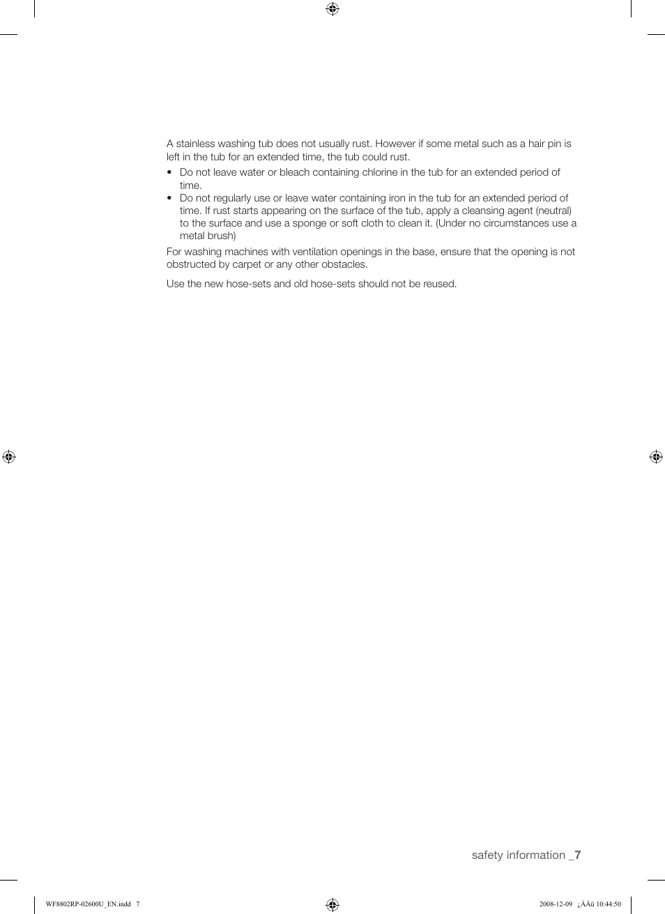 Samsung WF8800RP User Manual | Page 7 / 36