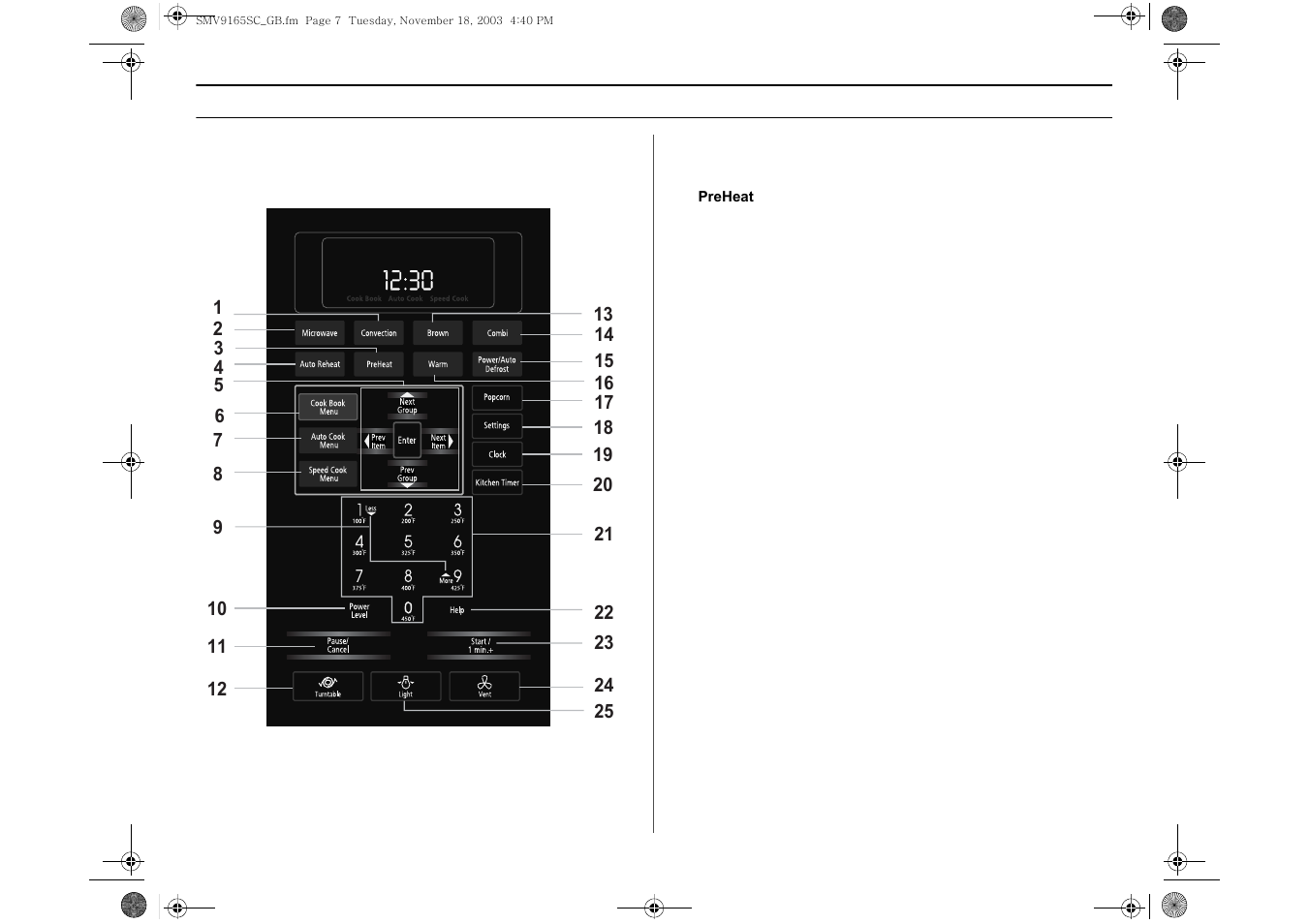 Control panel buttons, Your new progourmet, Oven | Samsung CC User Manual | Page 7 / 36