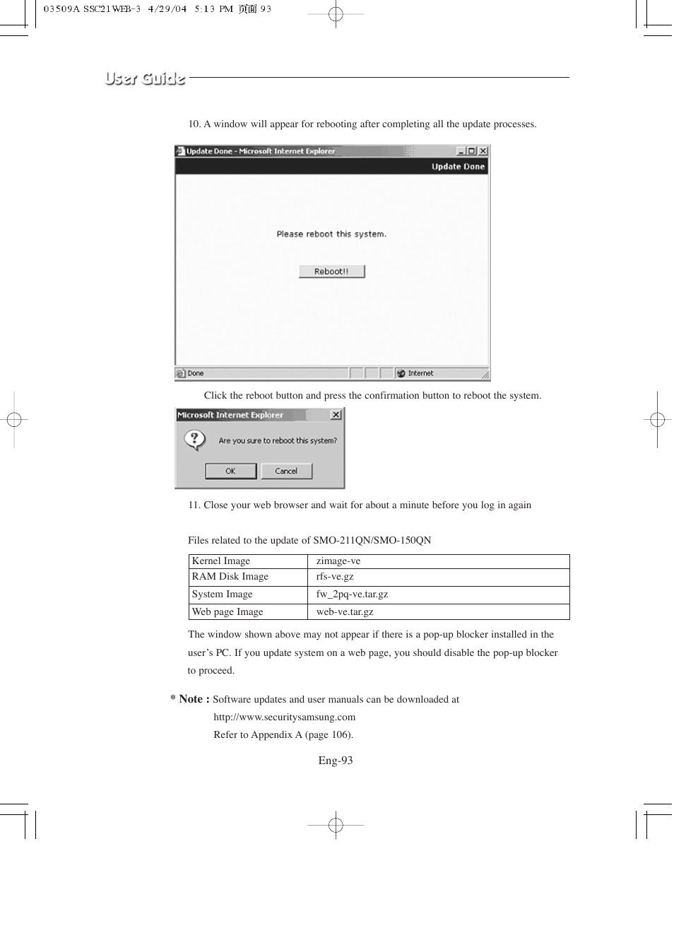 Samsung SMO-211QN User Manual | Page 93 / 112