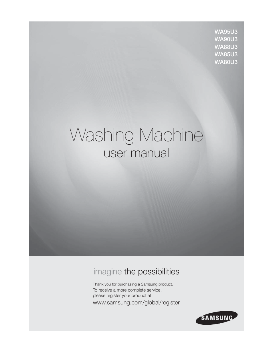 Samsung WA85U3 User Manual | 24 pages