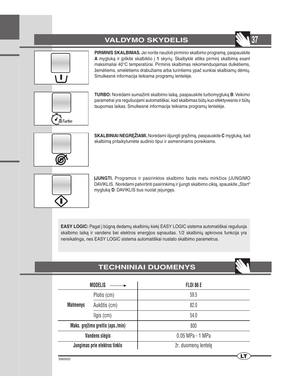 Ardo FLOI86E User Manual | Page 37 / 52