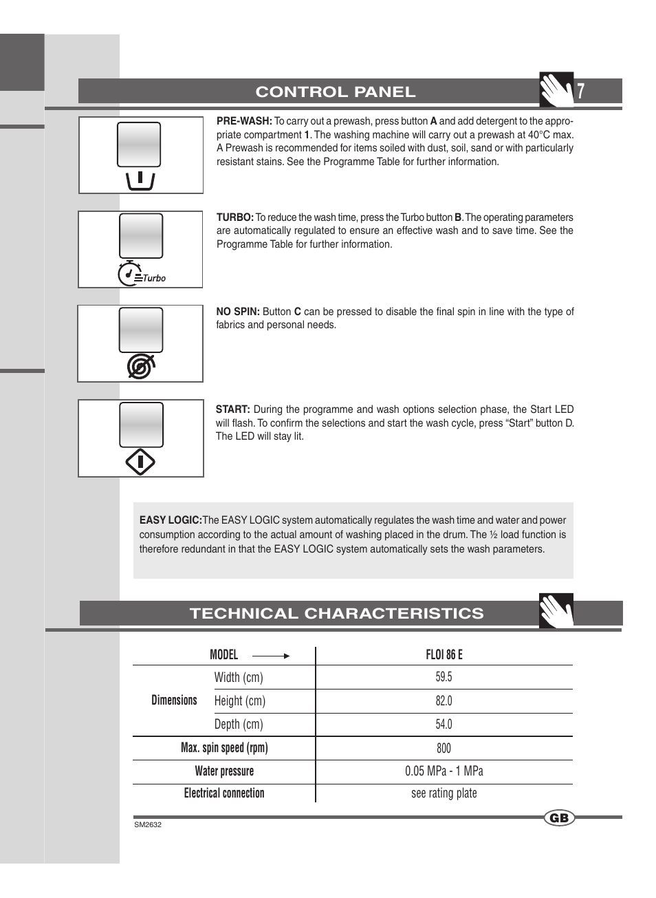Ardo FLOI86E User Manual | Page 7 / 52