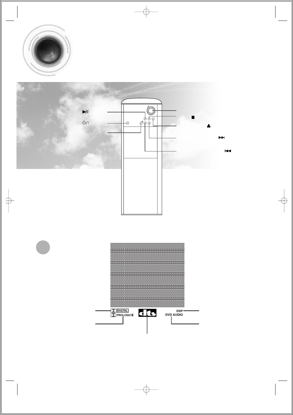 Description, 9description, Front panel | Display | Samsung HT-DS1000 EN User Manual | Page 10 / 84