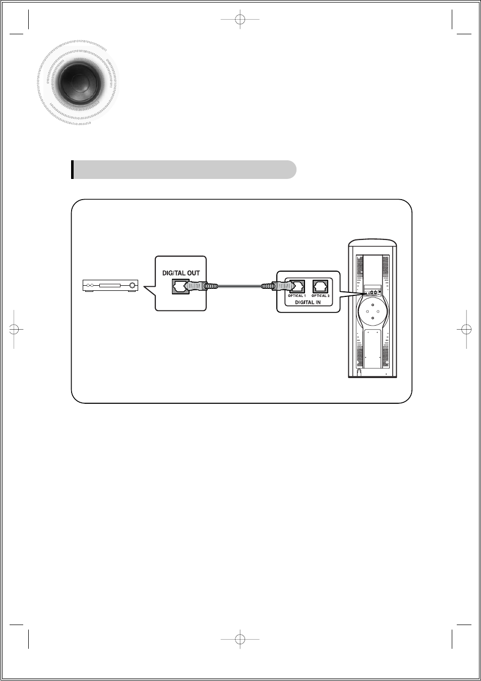 Connecting external components, Connecting external components 23 | Samsung HT-DS1000 EN User Manual | Page 24 / 84