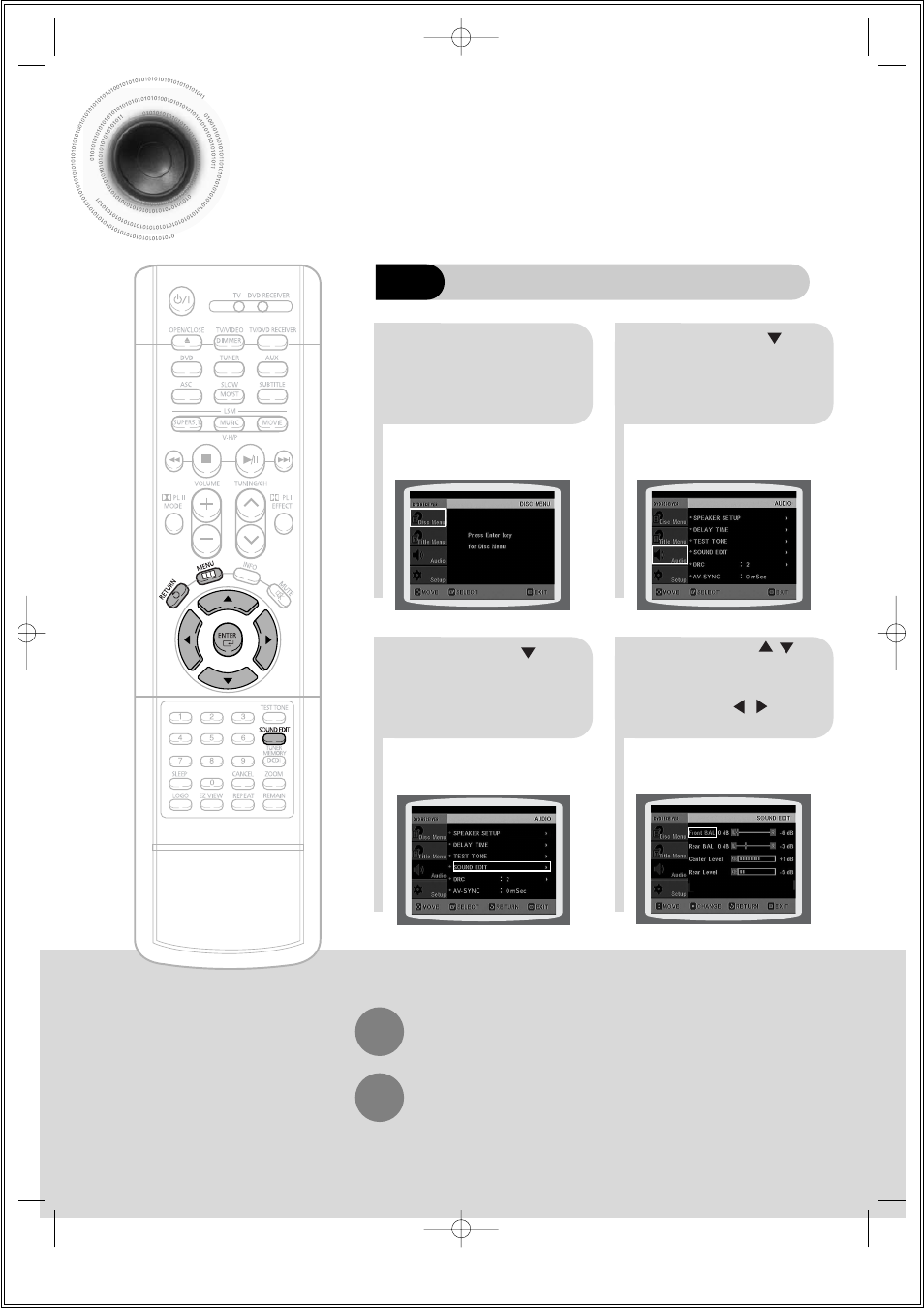 Setting the audio quality, 61 setting the audio quality | Samsung HT-DS1000 EN User Manual | Page 62 / 84