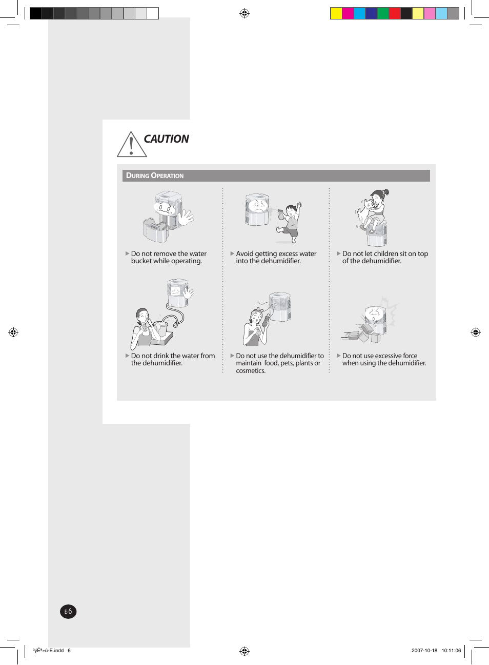 Caution | Samsung DED50EL8 User Manual | Page 5 / 20