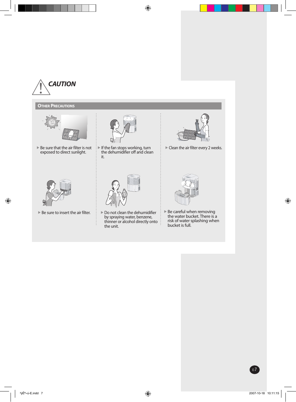 Caution | Samsung DED50EL8 User Manual | Page 6 / 20
