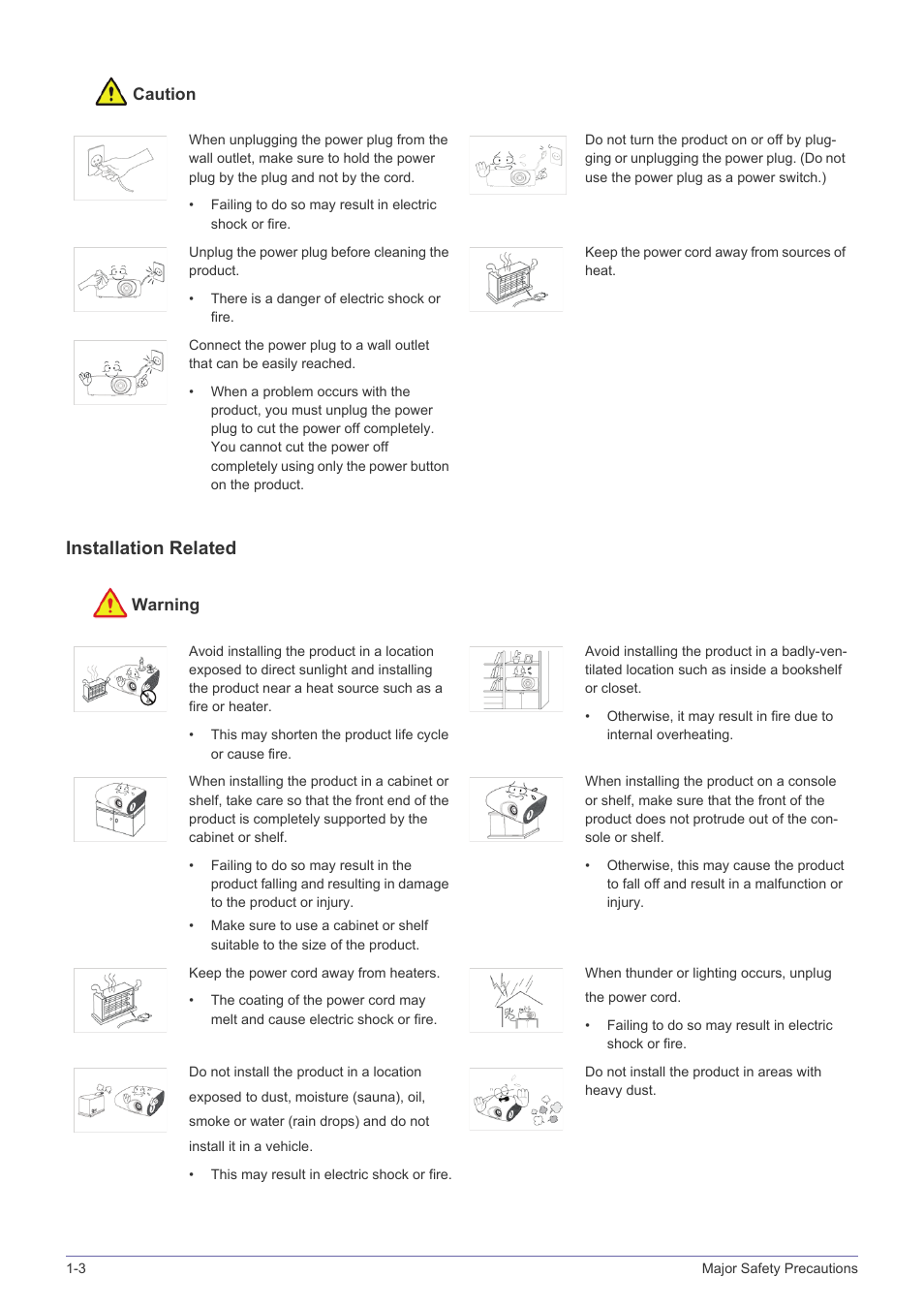 Installation related | Samsung SP-L331 User Manual | Page 6 / 78