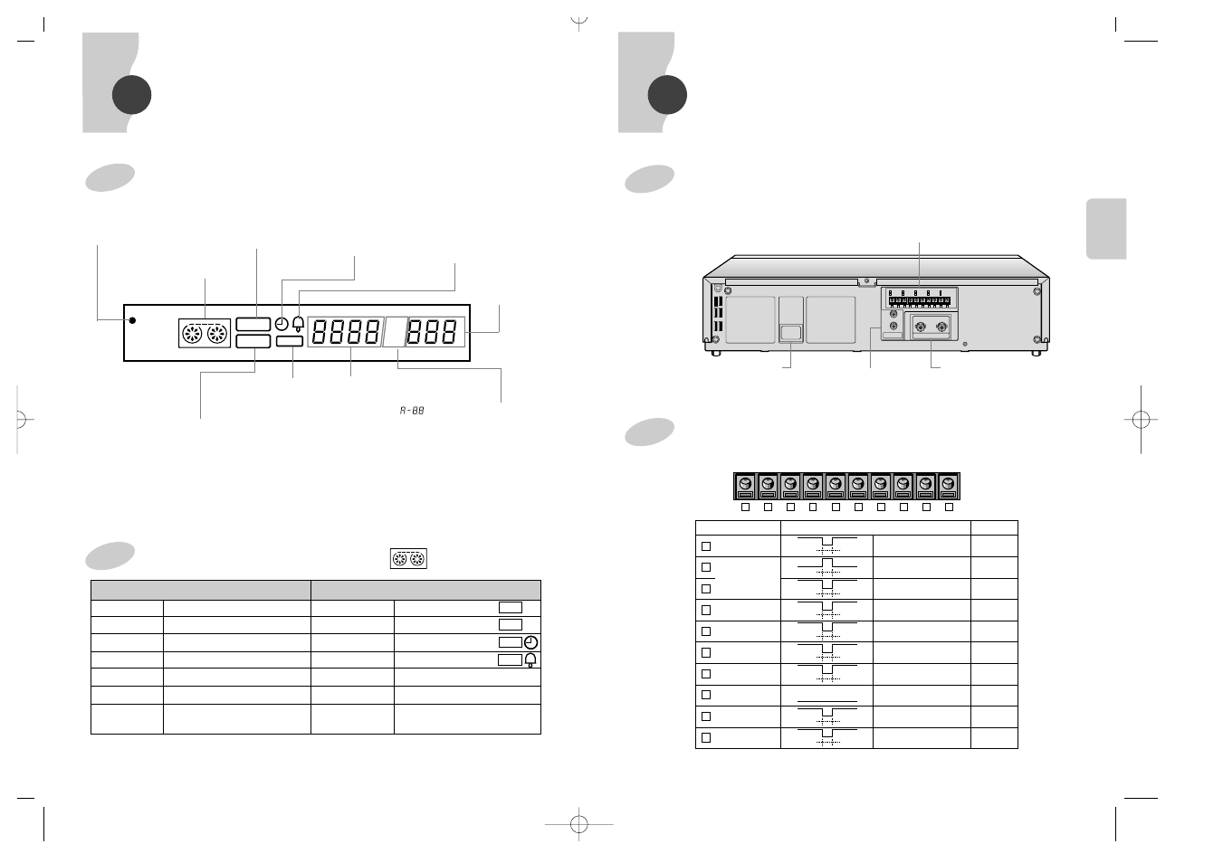 Connecteurs, Commandes et indicateurs, Face arriere | Affichage des conditions d’operation, Face avant | Samsung SVR-24JP User Manual | Page 29 / 116