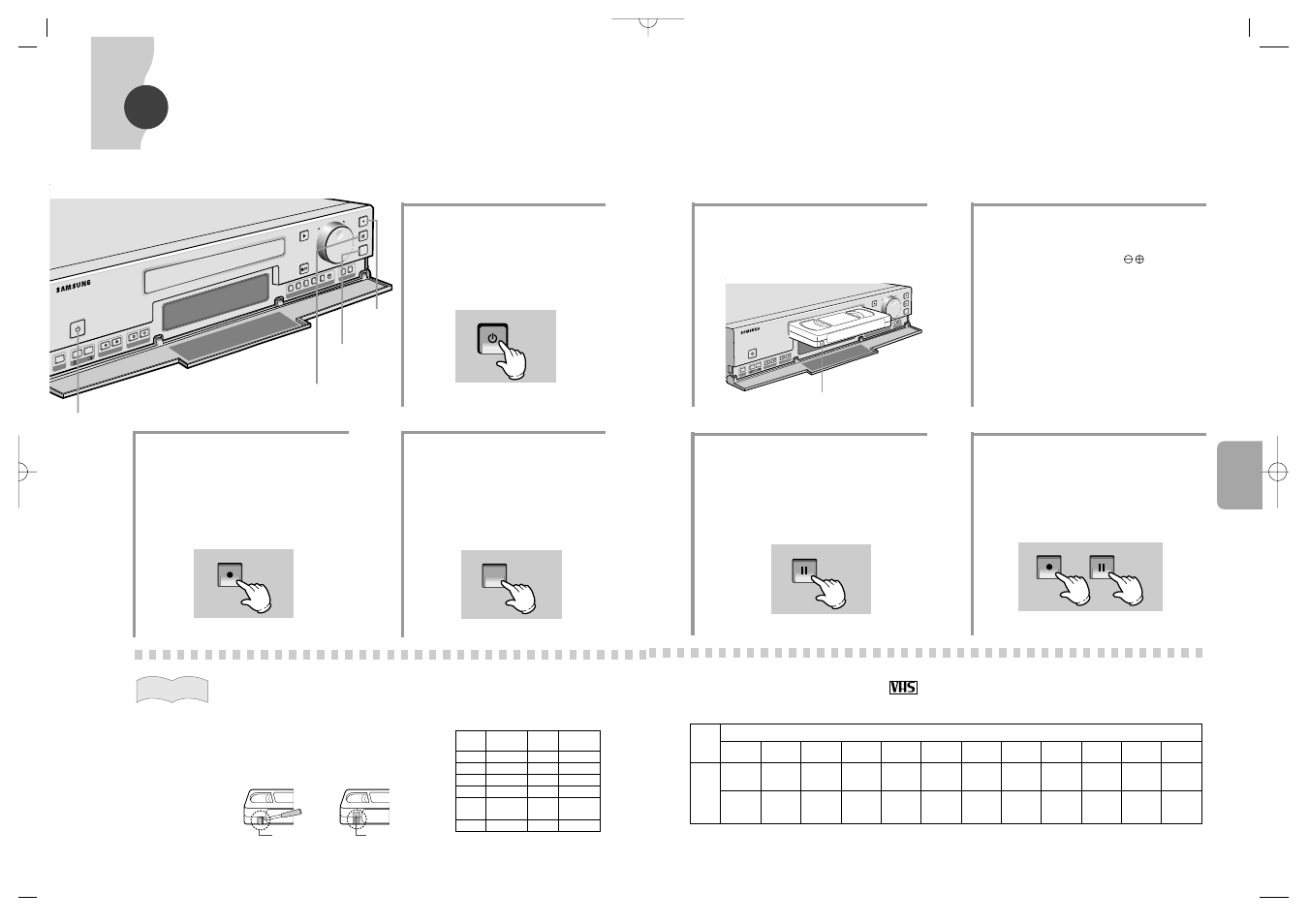 Enregistrement de base, V-lo ck, Shift | Samsung SVR-24JP User Manual | Page 40 / 116