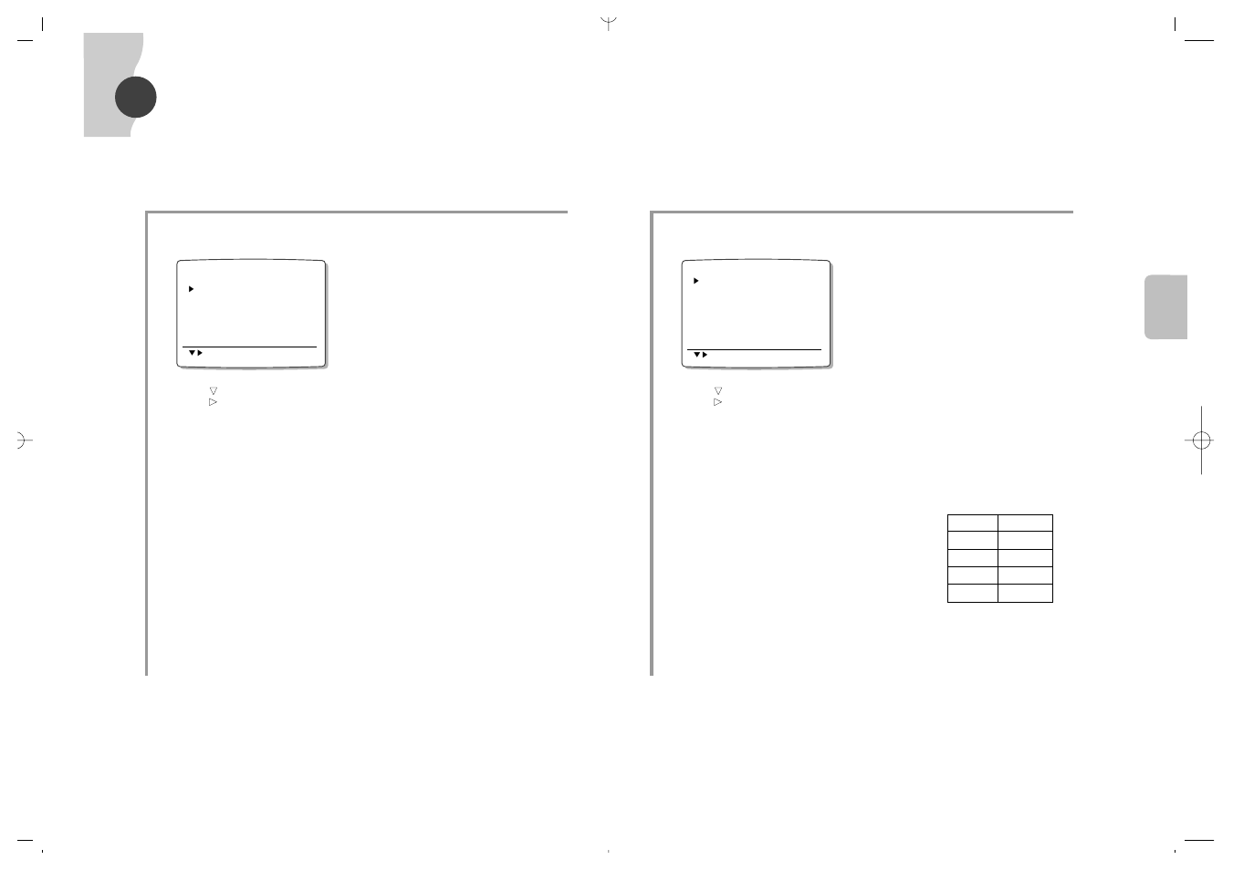 Menu di regolazione, Regolazione del modo rec e del modo vcr | Samsung SVR-24JP User Manual | Page 80 / 116