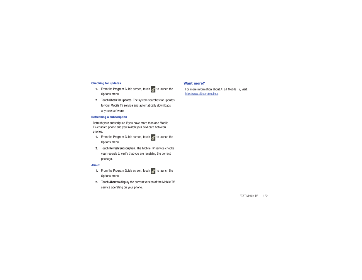 Want more | Samsung Eternity II SGH-A597 User Manual | Page 127 / 199