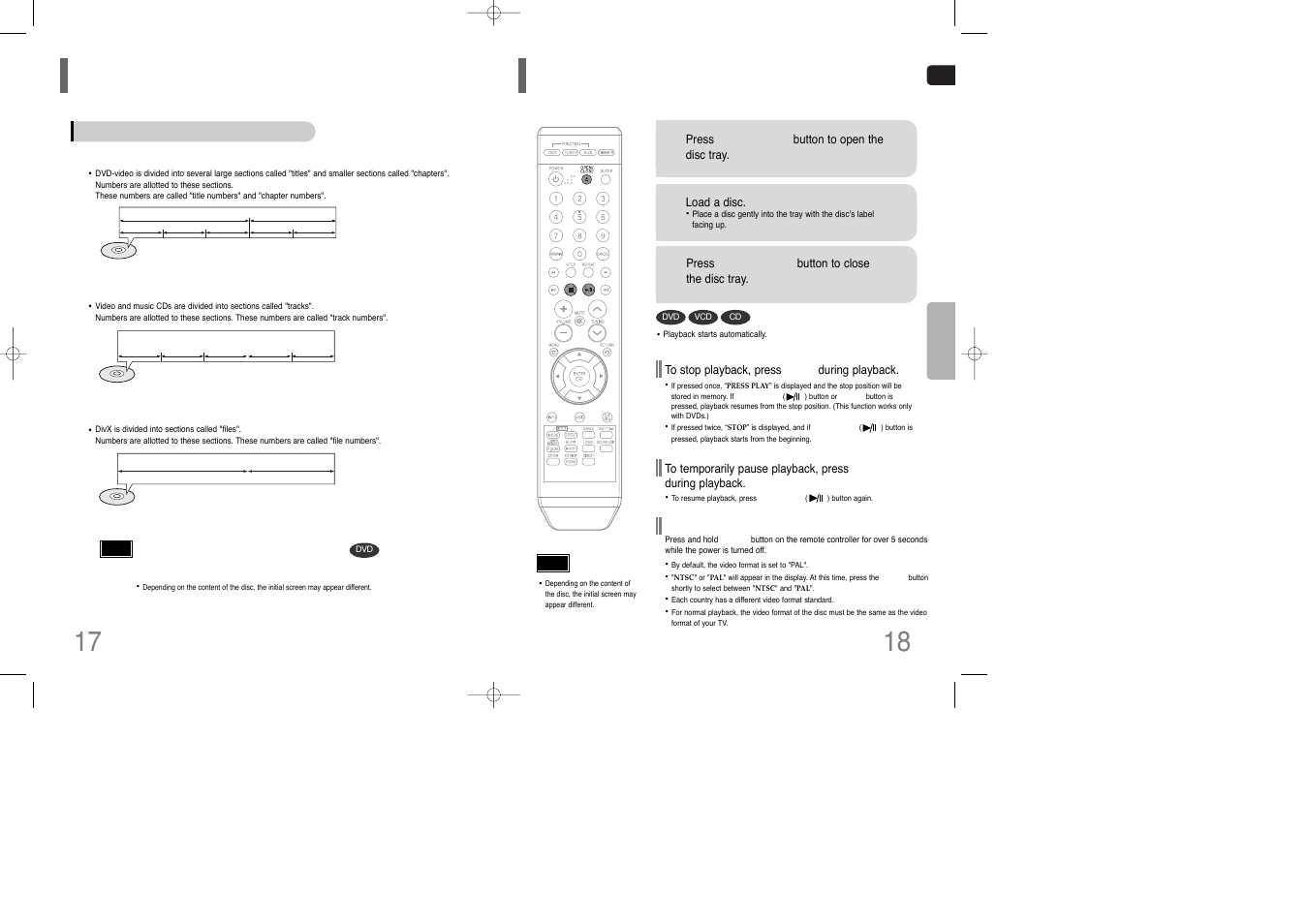 Before using your home theater, Disc playback | Samsung HT-Q9 User Manual | Page 10 / 33