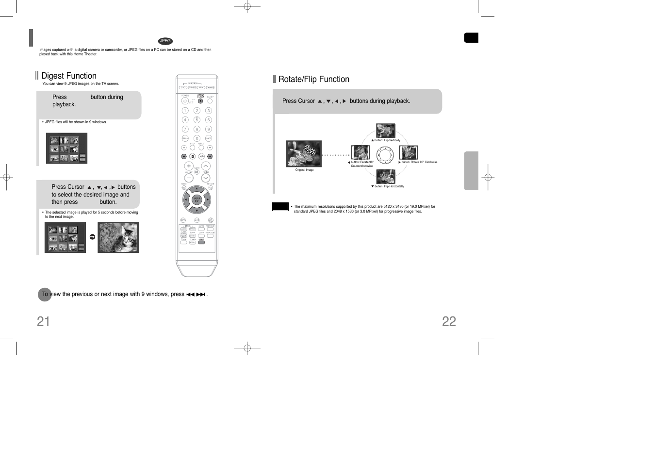 Jpeg file playback | Samsung HT-Q9 User Manual | Page 12 / 33