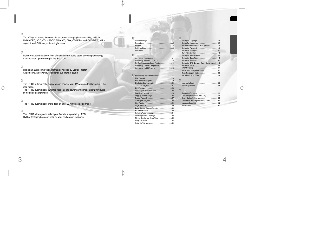 Samsung HT-Q9 User Manual | Page 3 / 33