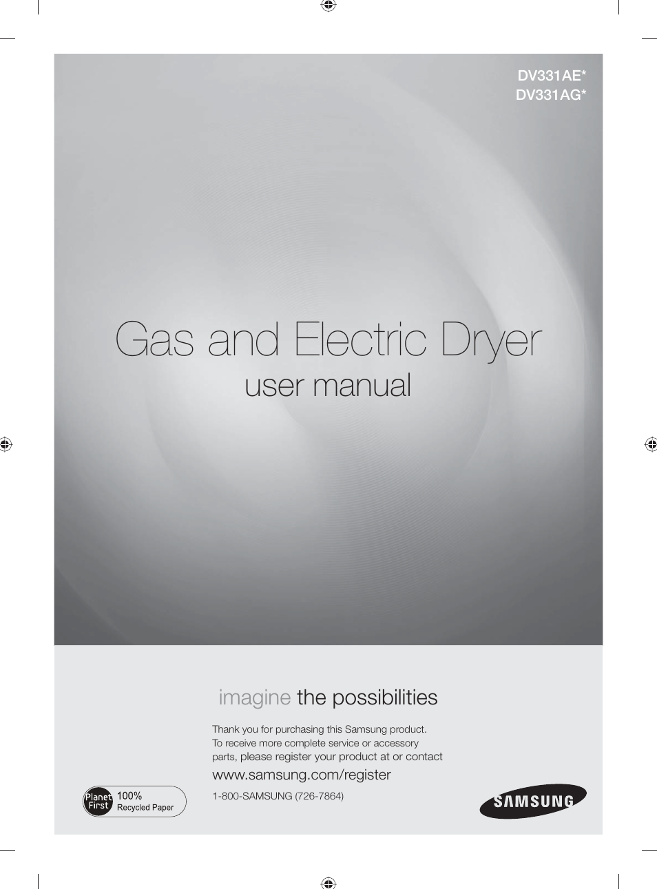 Samsung DV331AG User Manual | 40 pages