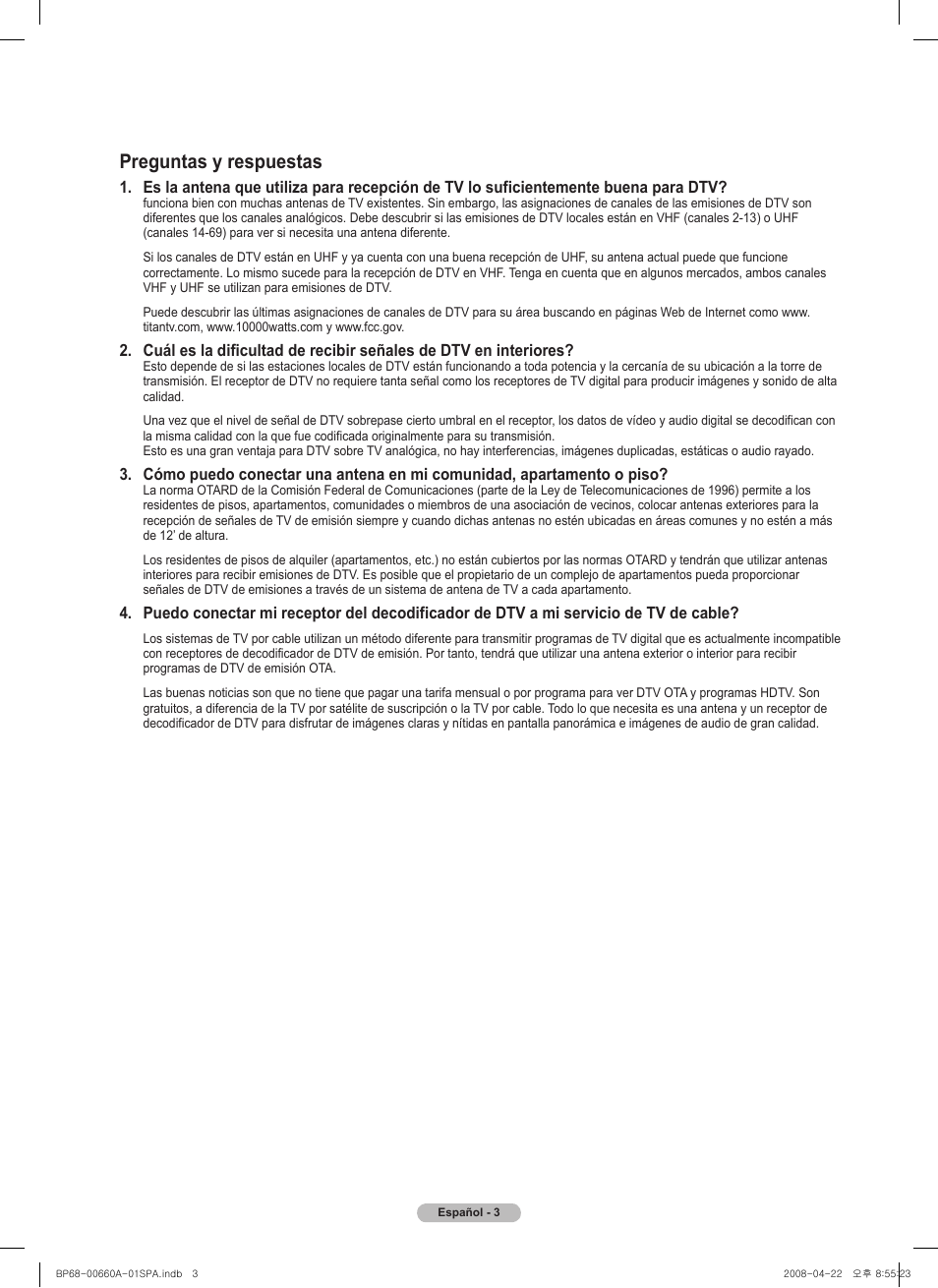 Preguntas y respuestas | Samsung HL72A650 User Manual | Page 104 / 195
