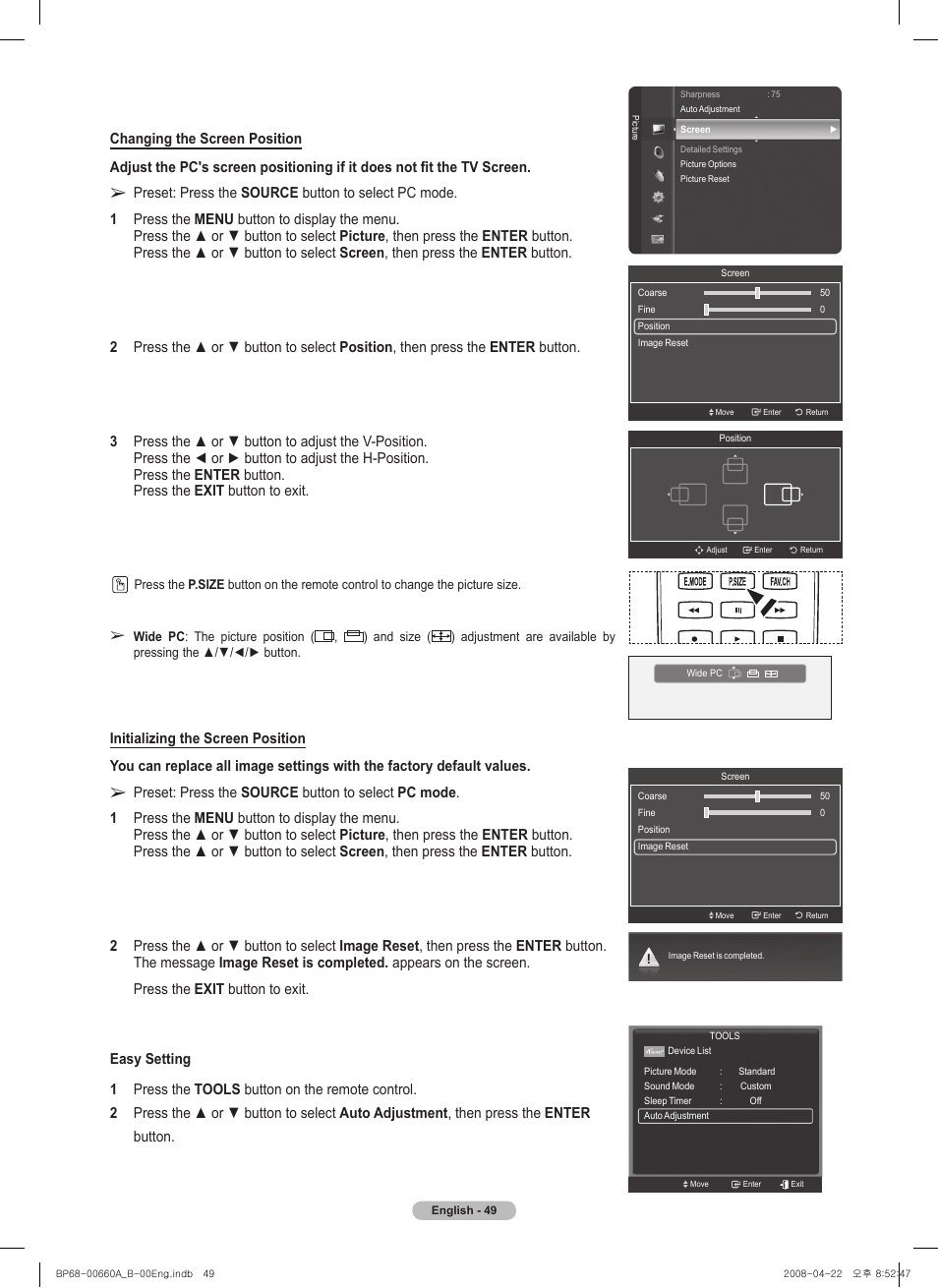 Samsung HL72A650 User Manual | Page 49 / 195