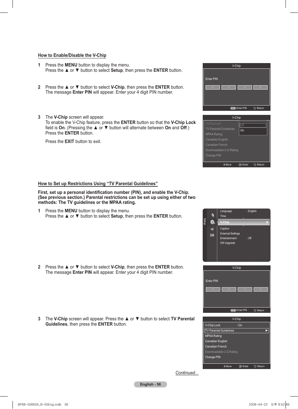 Samsung HL72A650 User Manual | Page 56 / 195