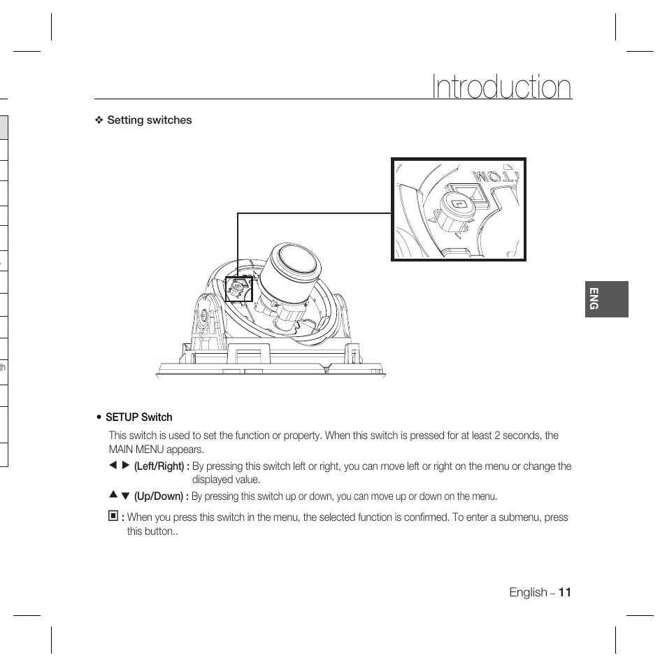 Introduction | Samsung SCC-B5366 User Manual | Page 11 / 35
