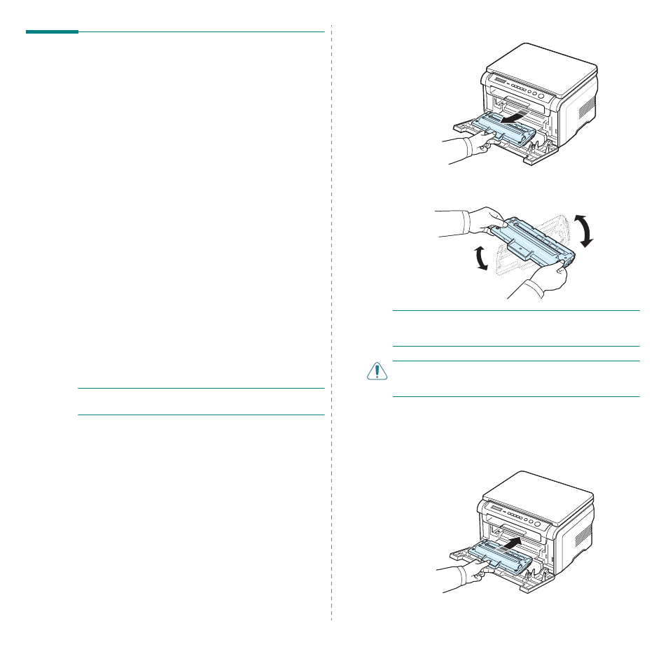 Maintaining the toner cartridge, Redistributing the toner cartridge | Samsung SCX-4200 User Manual | Page 37 / 93