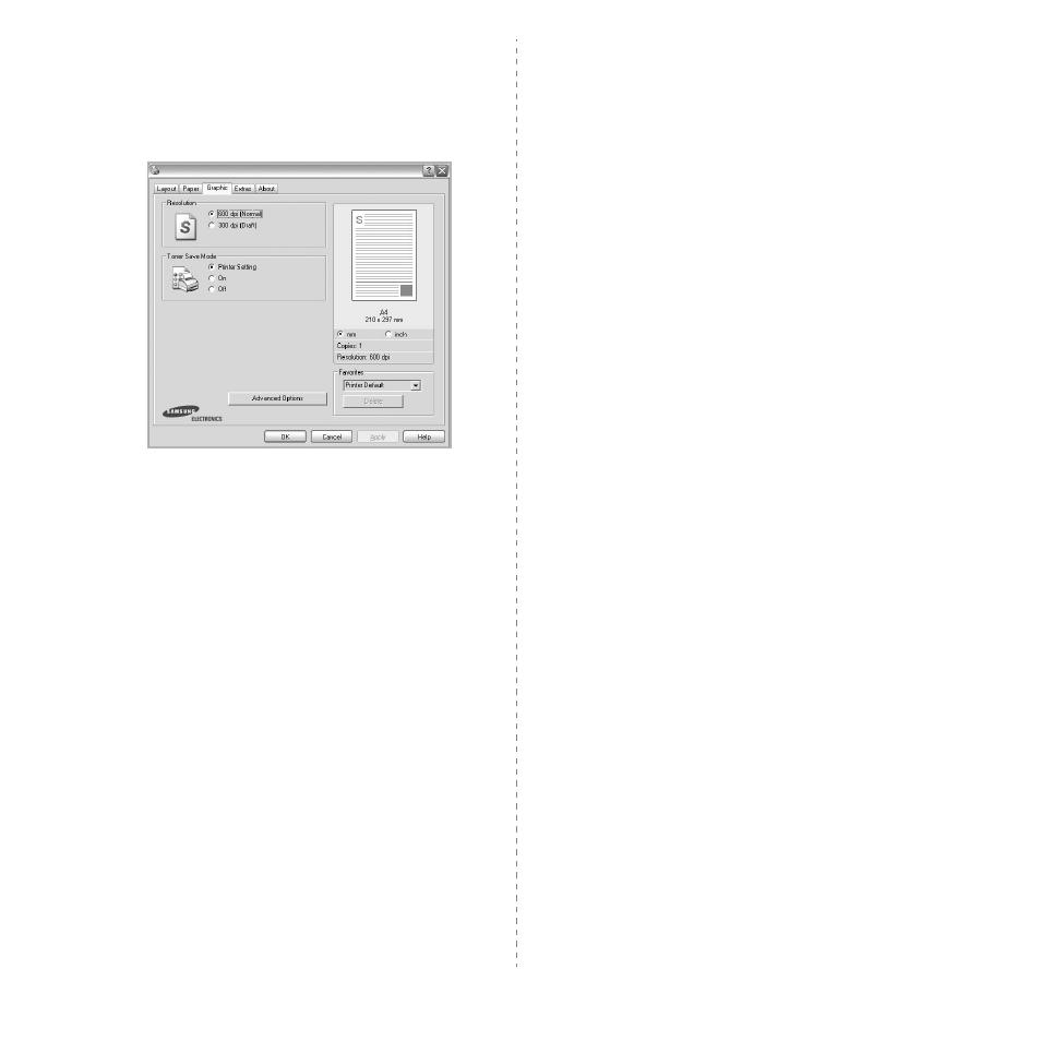 Graphics tab | Samsung SCX-4200 User Manual | Page 65 / 93