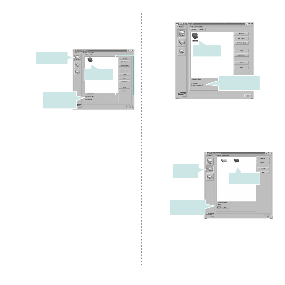 Printers configuration, Scanners configuration, Printers configuration scanners configuration | Samsung SCX-4200 User Manual | Page 81 / 93