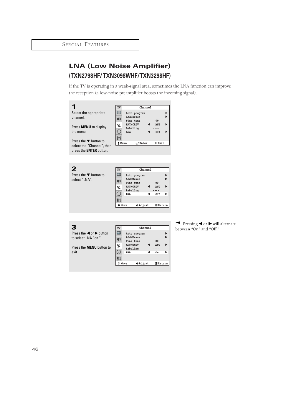 Samsung TXN3275HF/TXN2670WHF User Manual | Page 46 / 79
