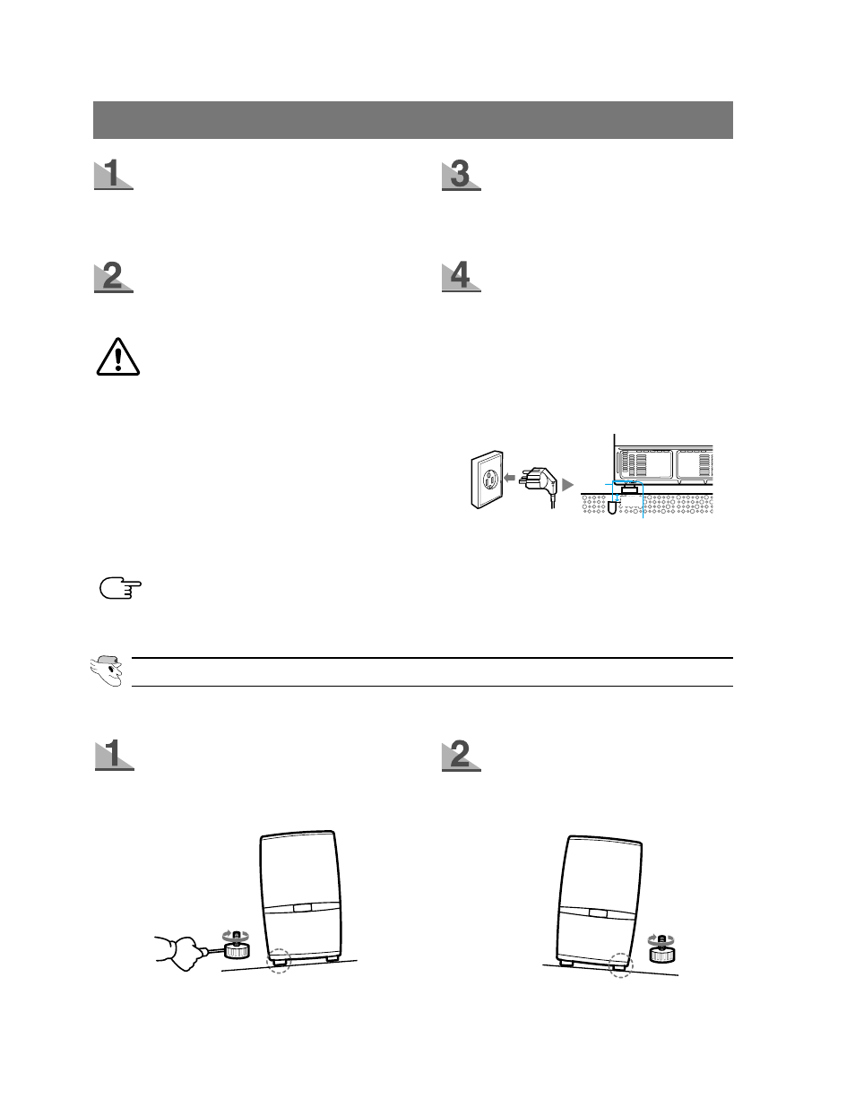 Installing the fridge / freezer, Levelling, Warning | Samsung RB215BSSW User Manual | Page 5 / 24