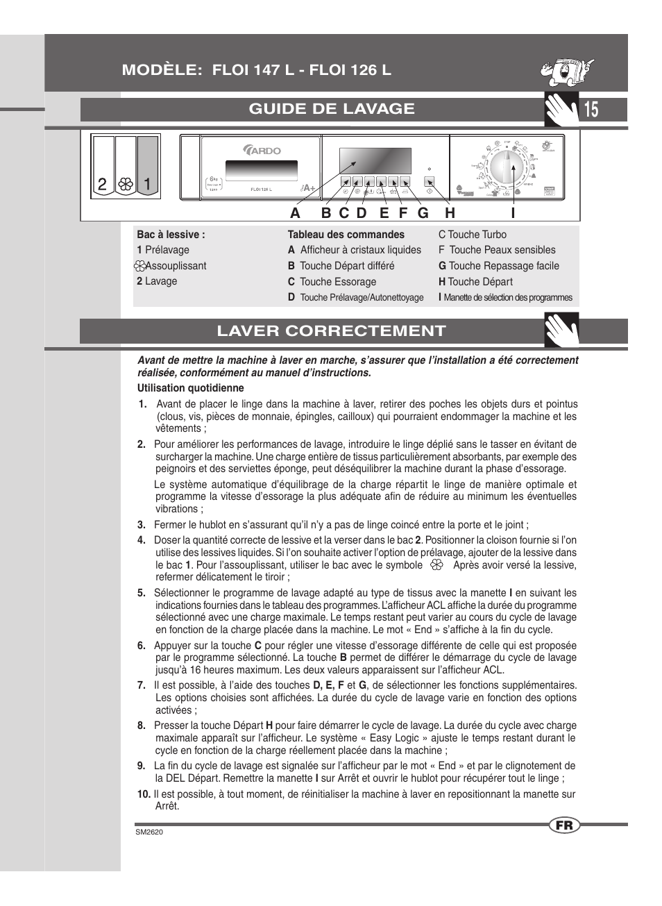 Guide de lavage | Ardo FLOI126L User Manual | Page 15 / 72