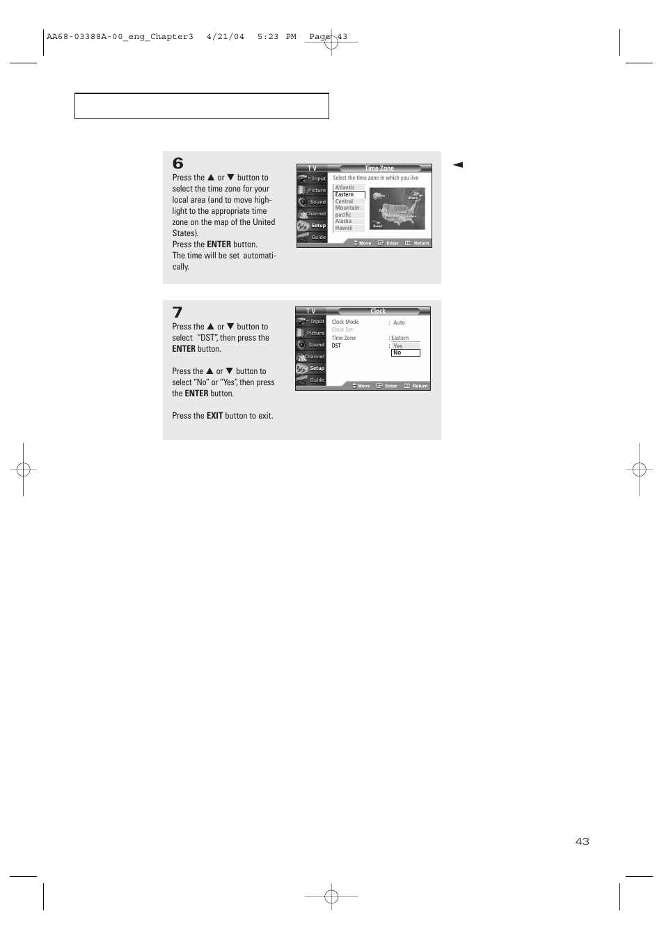 Samsung DynaFlat TX-P3076WH User Manual | Page 43 / 92