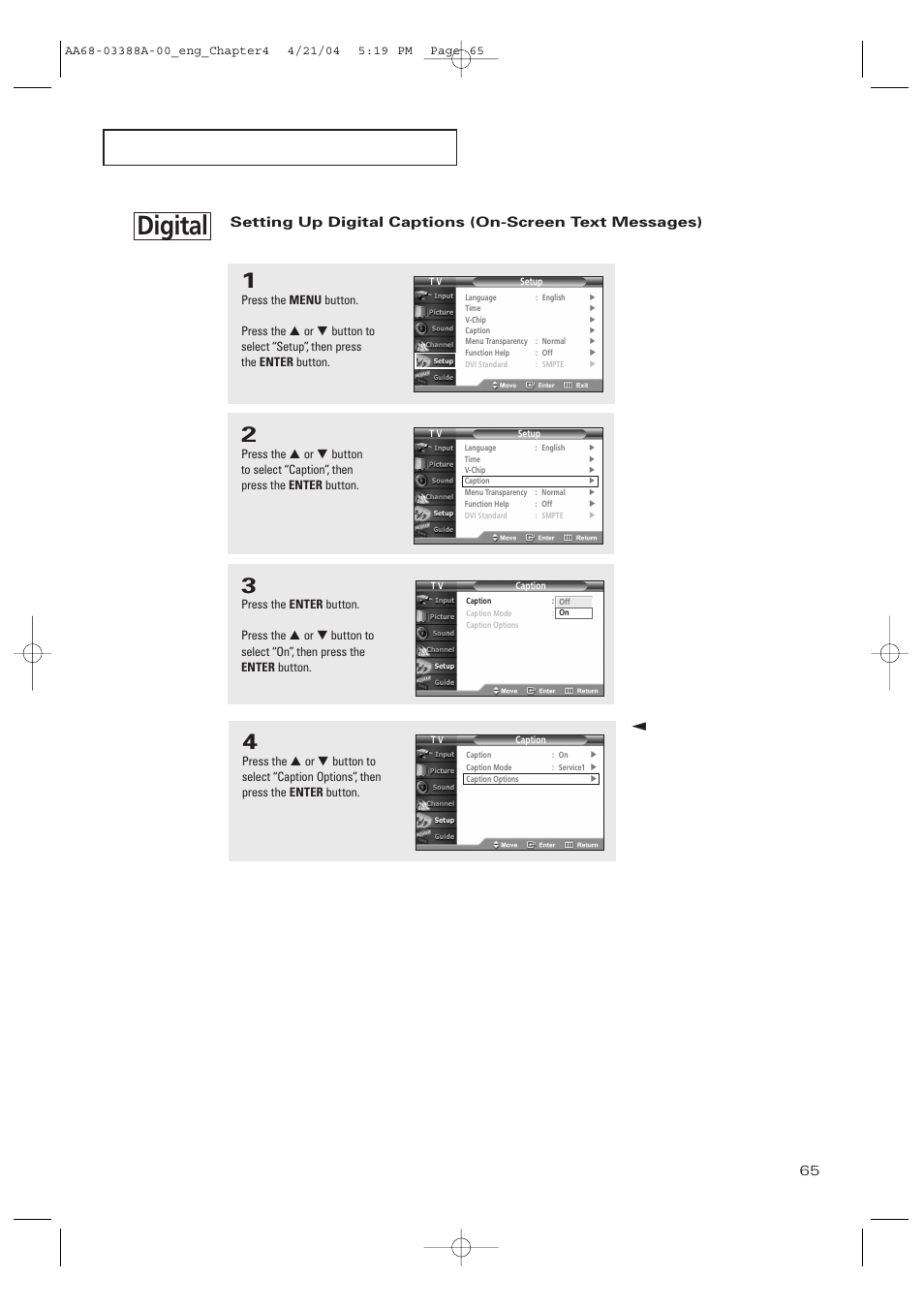 Digital | Samsung DynaFlat TX-P3076WH User Manual | Page 65 / 92