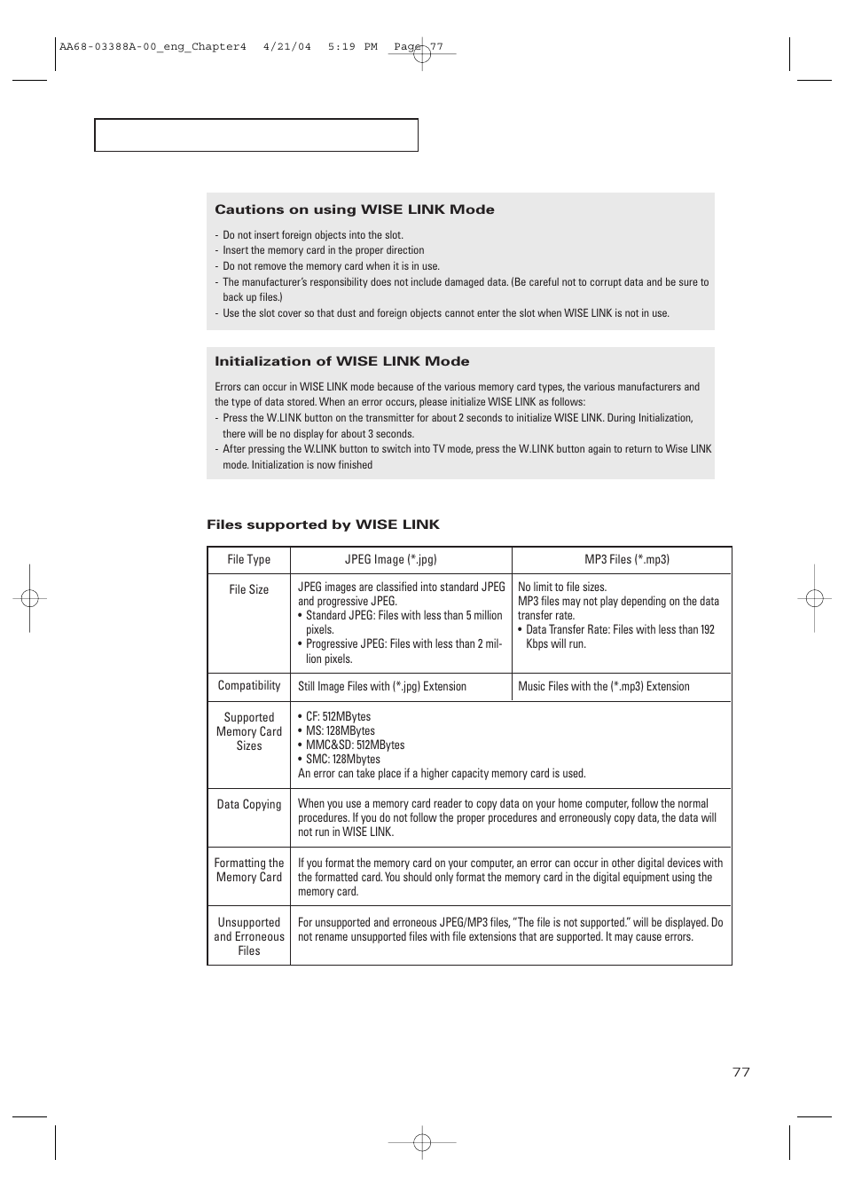 Samsung DynaFlat TX-P3076WH User Manual | Page 77 / 92