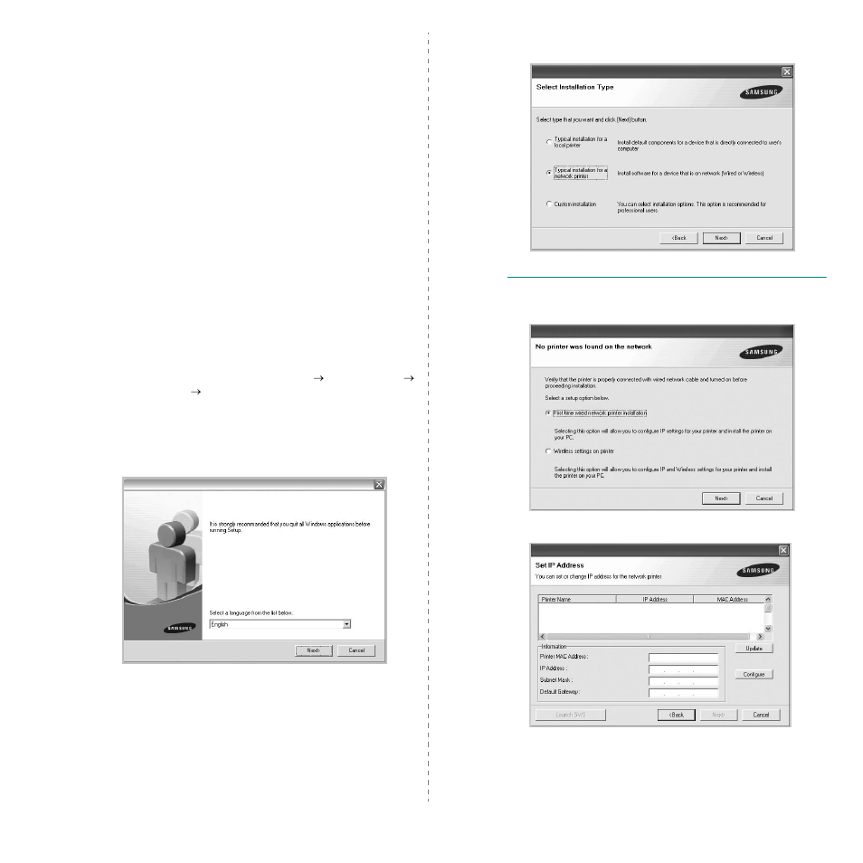 Installing software for network printing | Samsung CLX-6200ND User Manual | Page 120 / 161
