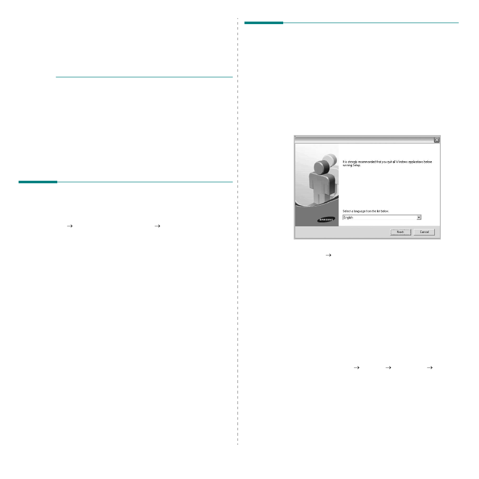 Removing printer software, Installing mono printer driver | Samsung CLX-6200ND User Manual | Page 124 / 161