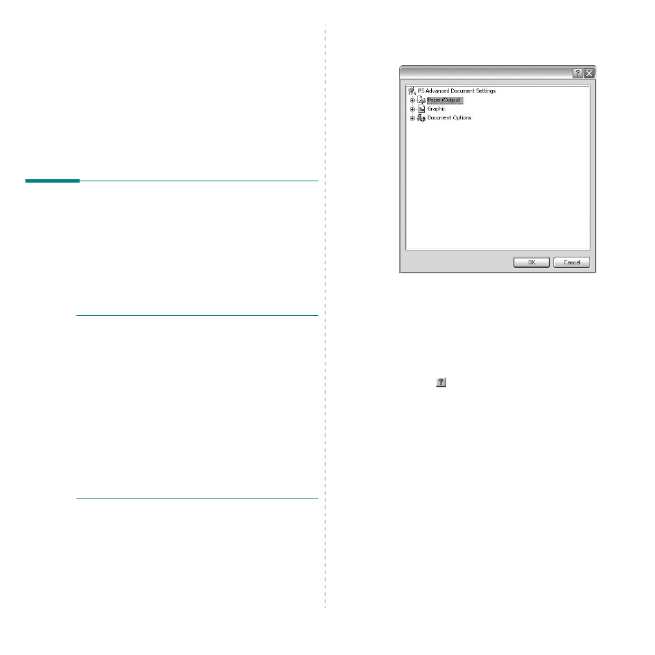Using windows postscript driver, Advanced, Using help | Chapter 4, Advanced using help, Printer settings | Samsung CLX-6200ND User Manual | Page 136 / 161