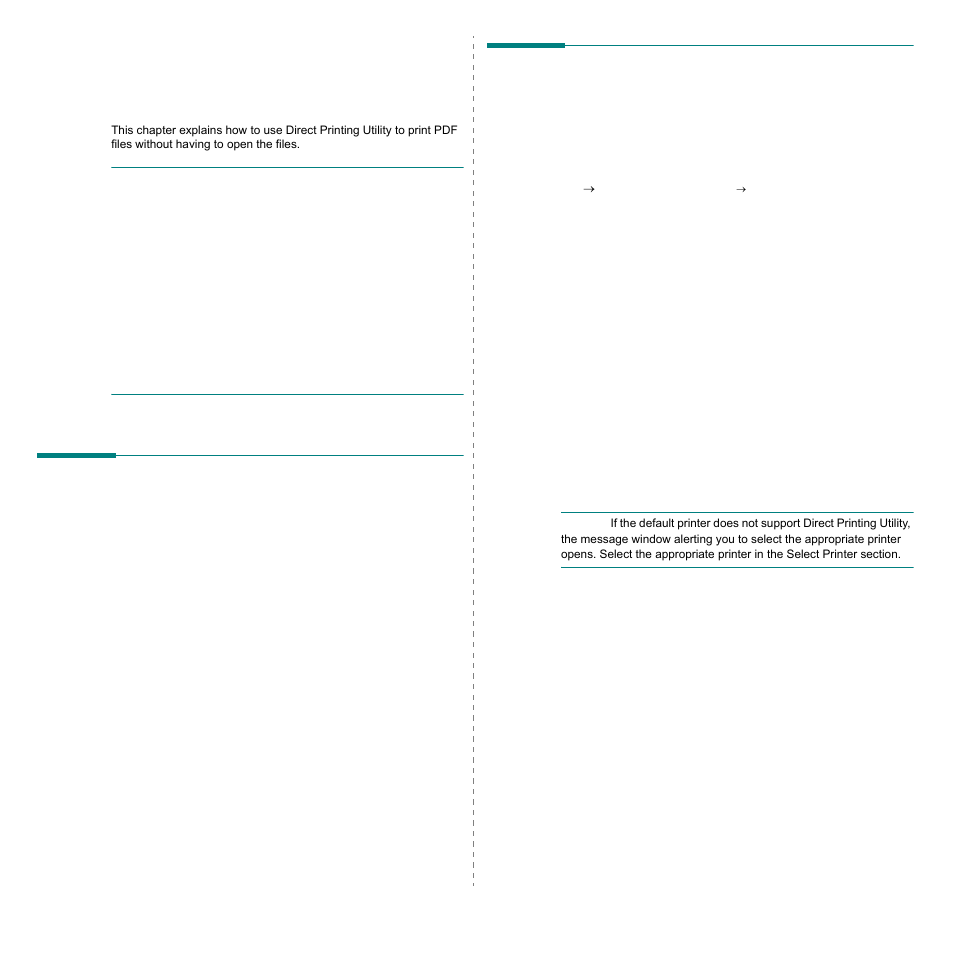 Using direct printing utility, Overview direct printing utility, Printing | From the direct printing utility window, Using the shortcut icon, Using the right-click menu, Chapter 5, Overview direct printing utility printing | Samsung CLX-6200ND User Manual | Page 137 / 161