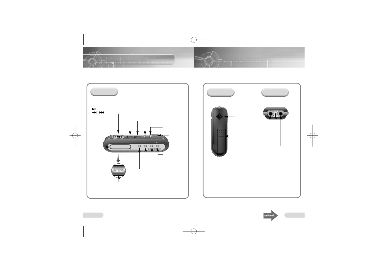 Components, Rear front, Left | Samsung VY-H200 User Manual | Page 5 / 27
