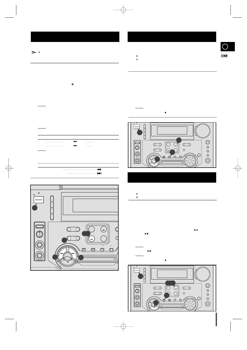 Tape deck, Listening to a cassette, Cd synchro record feature | Recording a compact disc, Min max | Samsung AH68-00939B User Manual | Page 21 / 29