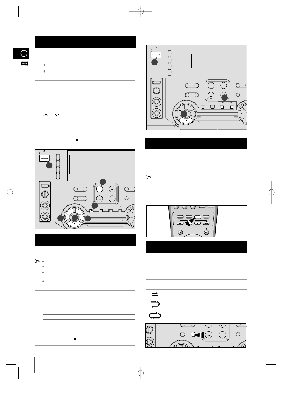 Recording a radio program, Copying a cassette (dubbing), Tape counter | Selecting the cassette playback mode (deck 2 only), Min max | Samsung AH68-00939B User Manual | Page 22 / 29