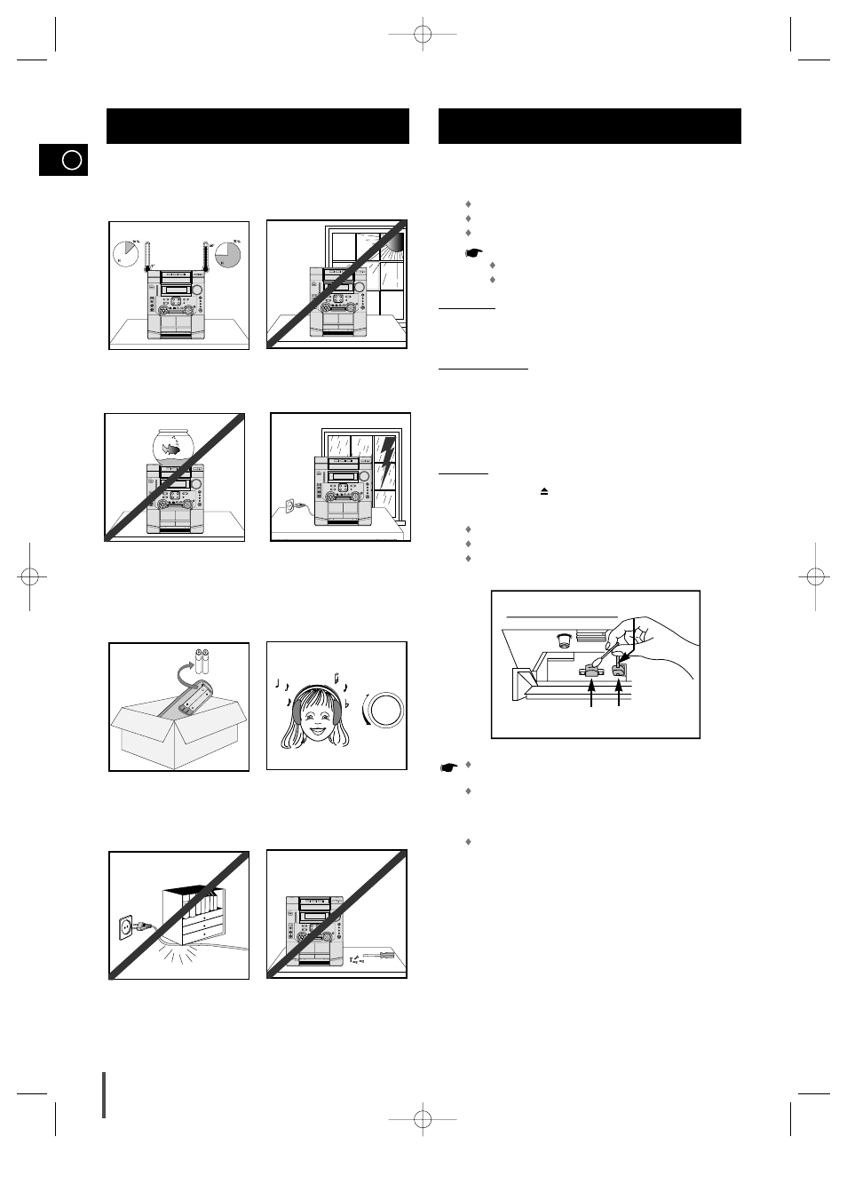 Safety precautions, Recommendations for use, Cleaning your mini-compact system | Cleaning your mini-compact system 1 1 2 2 | Samsung AH68-00939B User Manual | Page 26 / 29