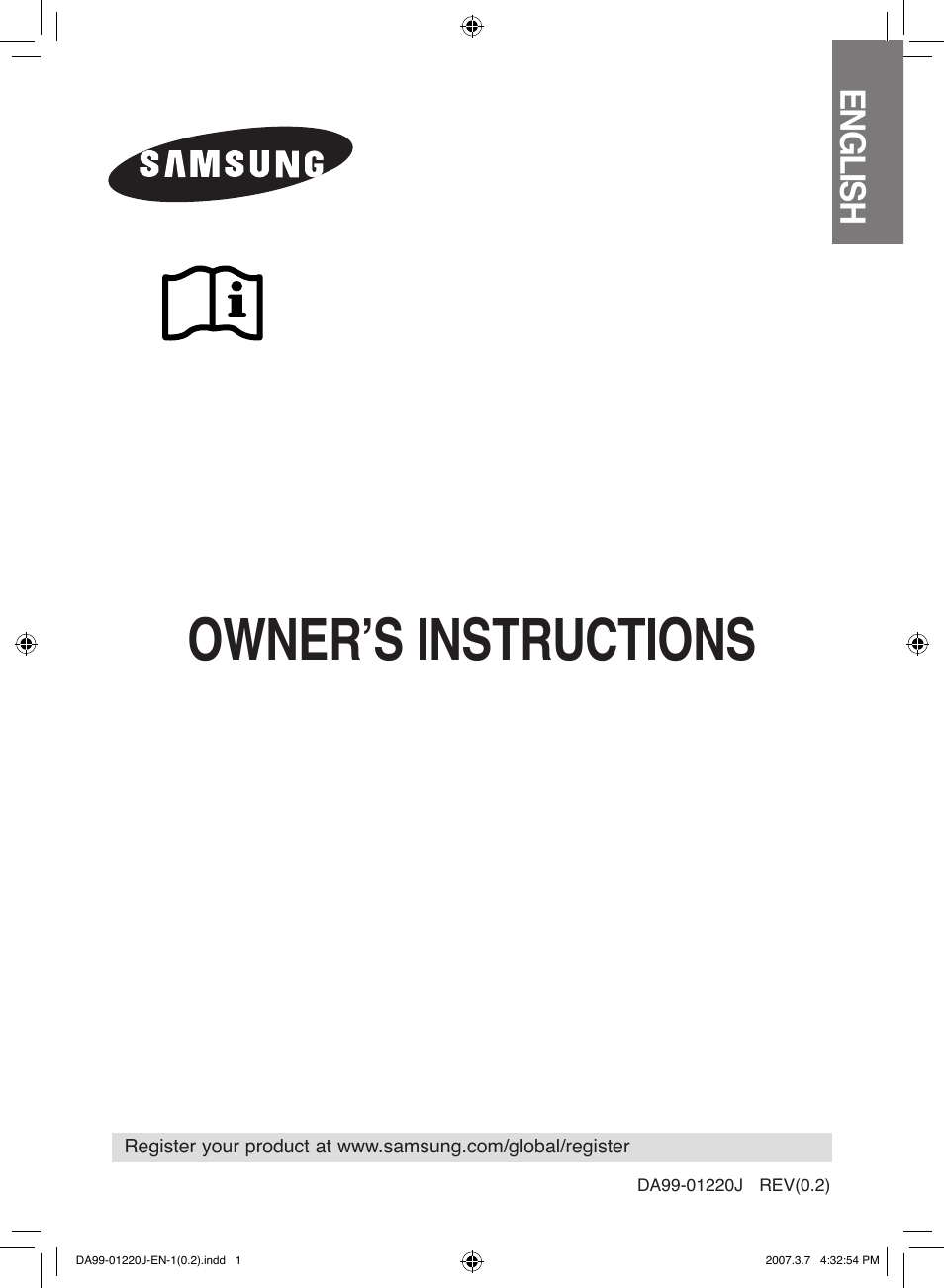 Samsung DA99-01220J User Manual | 30 pages