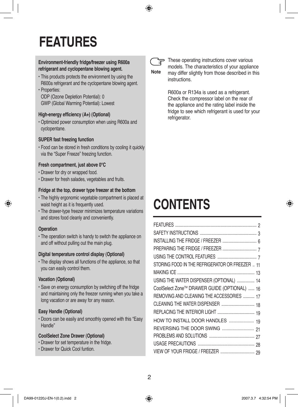 Samsung DA99-01220J User Manual | Page 2 / 30