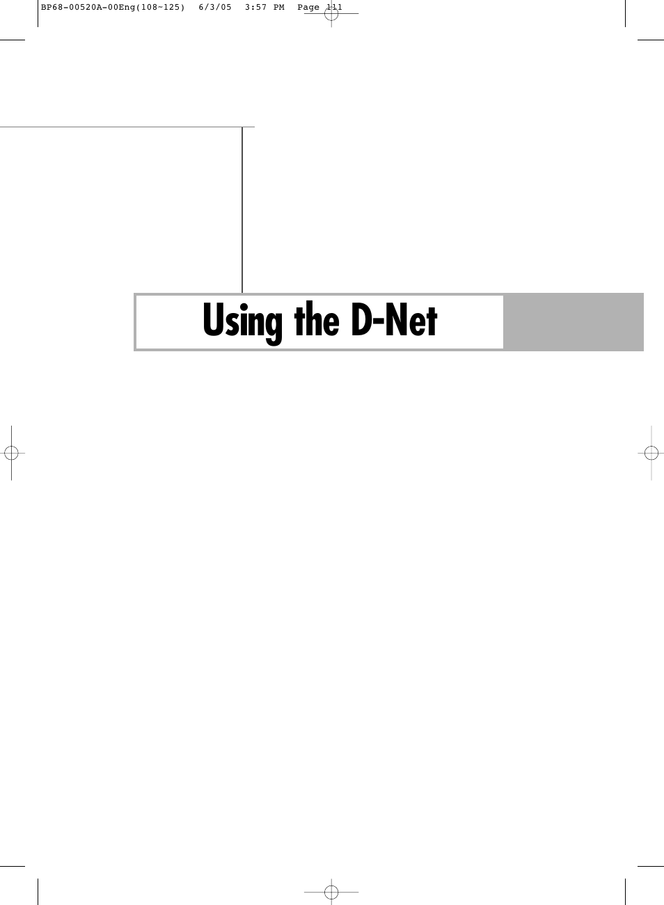 Using the d-net | Samsung HL-R6168W User Manual | Page 111 / 144