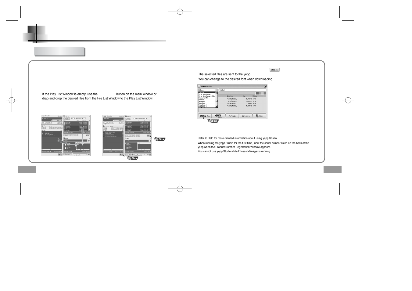 Using yepp studio | Samsung YP-60V User Manual | Page 13 / 40