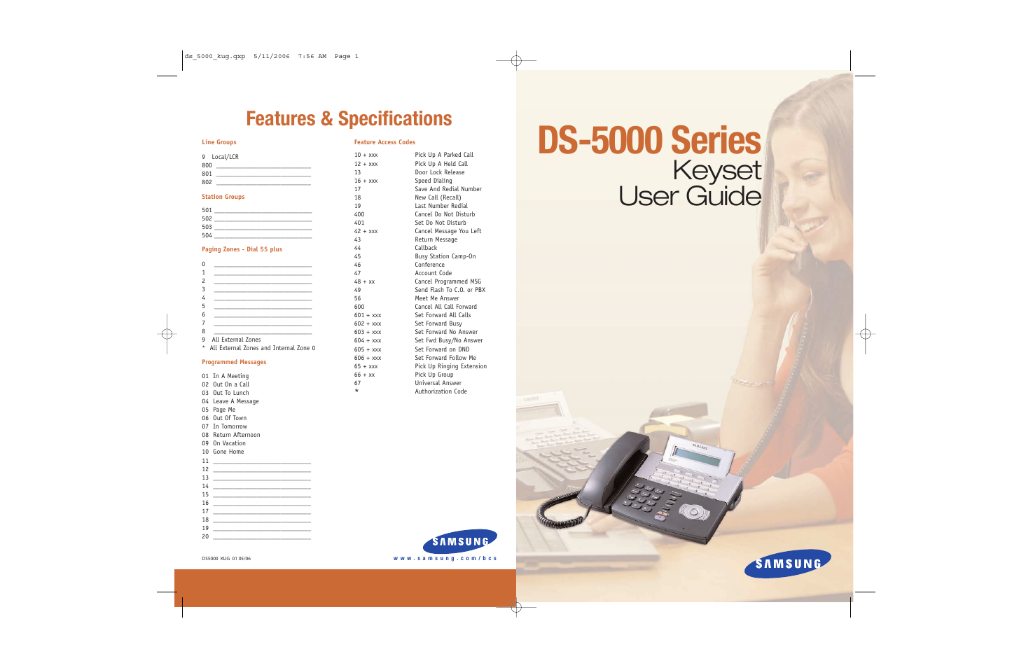 Samsung DS-5000 User Manual | 88 pages