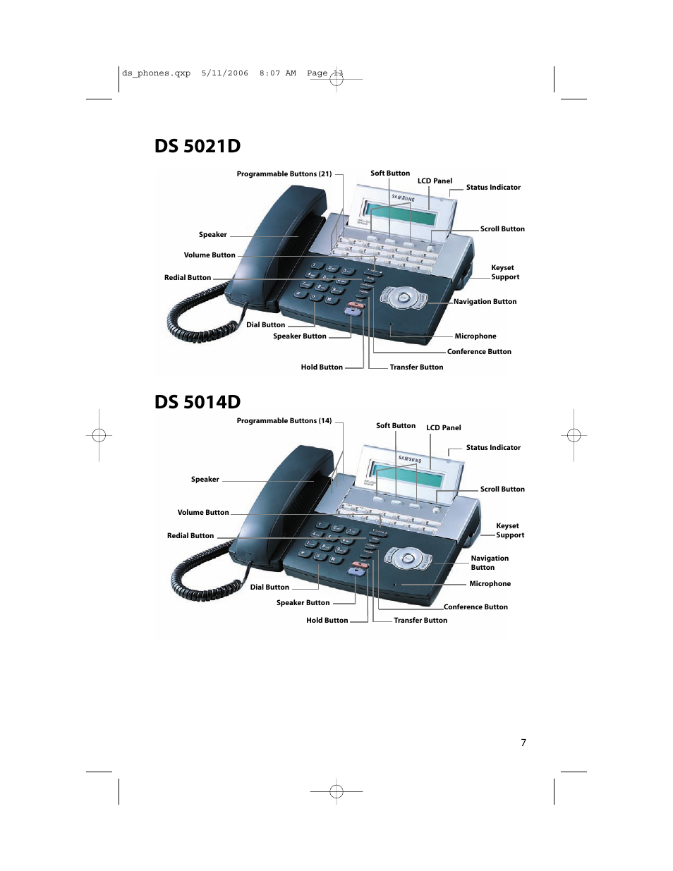 Ds 5021d, Ds 5014d | Samsung DS-5000 User Manual | Page 14 / 88